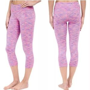 Lilly Pulitzer Weekender Flamingo Pink Space Dye 21” Crop Leggings Size Small